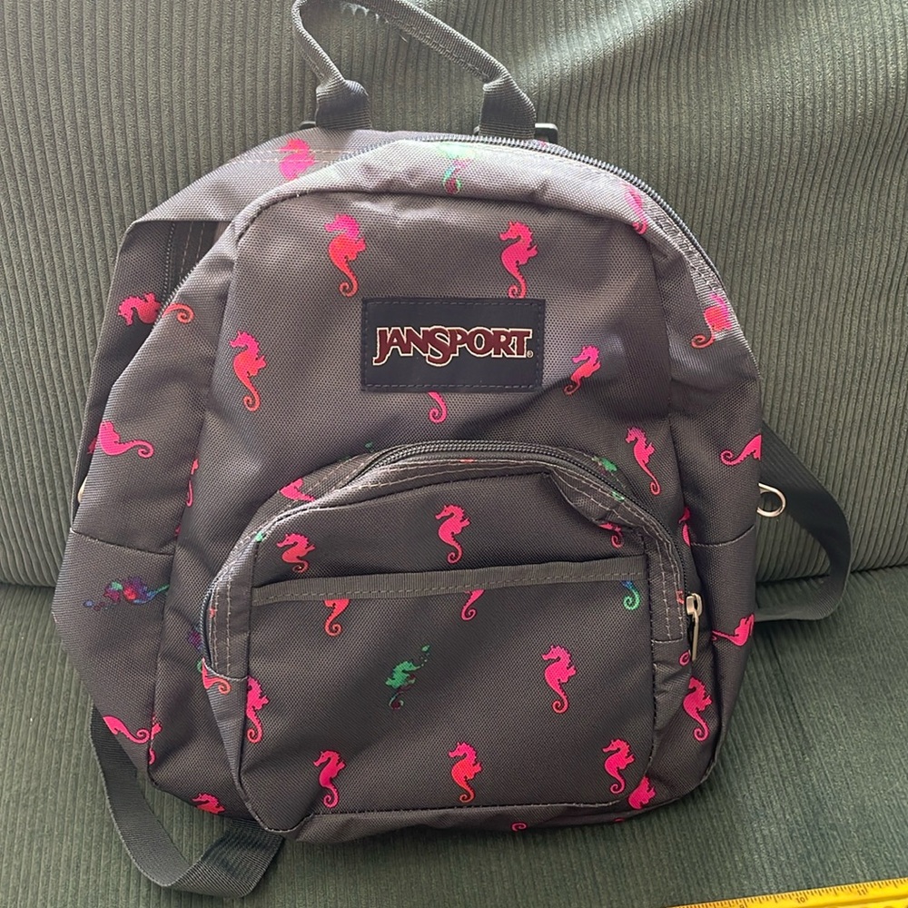Jansport mini backpack seahorse pattern